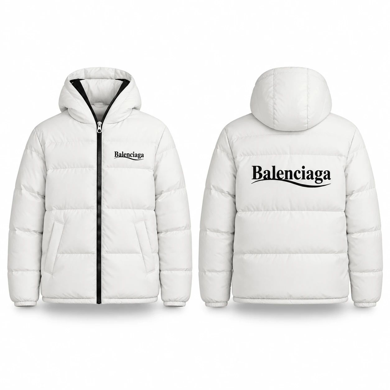 کاپشن ضد آب داخل پشمی Balenciaga-سفید