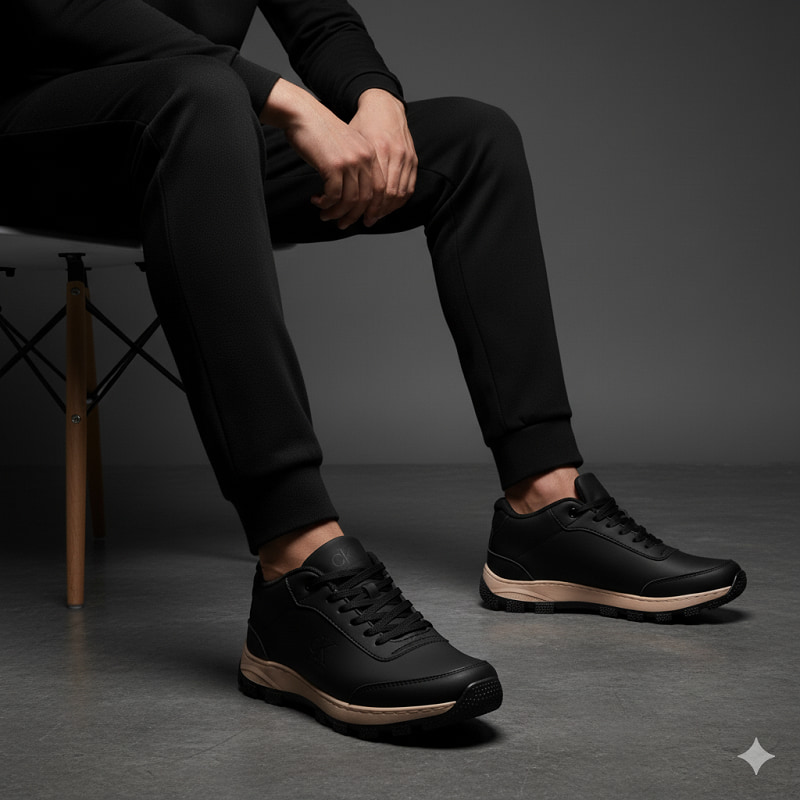 کفش مردانه مشکی CK مدل Behdad